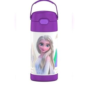 THERMOS FUNtainer 'FROZEN' 12oz Stainless Steel Vacuum Insulated Straw Bottle